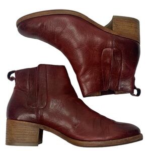 Kork-Ease Mindo Burgundy Leather Chelsea Boots